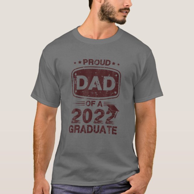 stolt Pappa av 2022 Student T Shirt (Framsida)