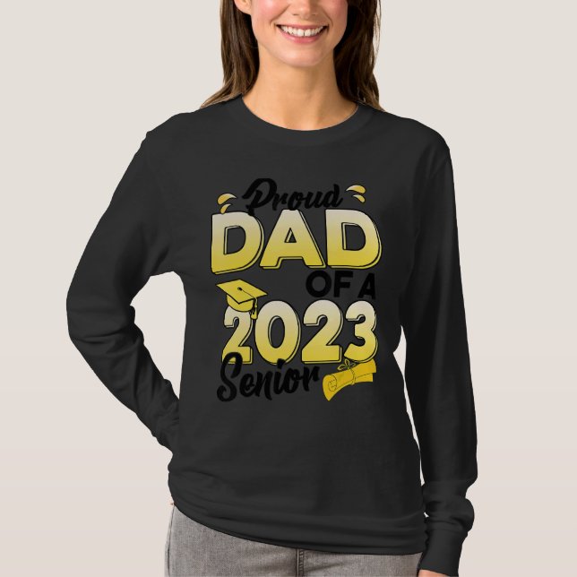 stolt Pappa av 2023 års ledande Studenten T Shirt (Framsida)