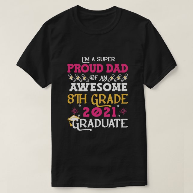 stolt Pappa av den åttonde gåvan från Klass Studen T Shirt (Design framsida)