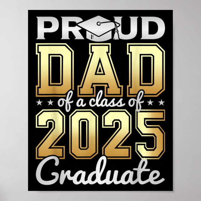 stolt Pappa av en CL av 2025 Student Studenten Pap Poster (Framsidan)