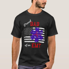 Stolt pappa av en paramedicinsk flagga för EMT T Shirt