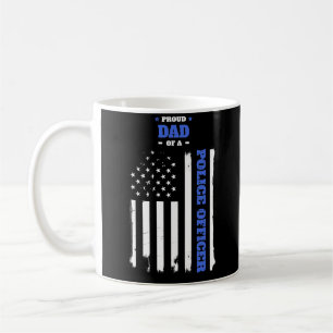 Stolt pappa av en polis bedrövad flagga kaffemugg