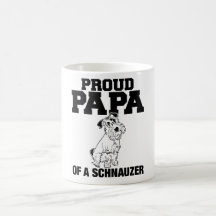 Stolt pappa av en Schnauzermugg