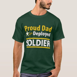 Stolt pappa av en utplacerad soldatskjorta t-shirt
