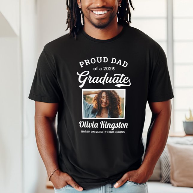 stolt Pappa av ett foto med svart Anpassningsbar 2 T Shirt (Skapare uppladdad)