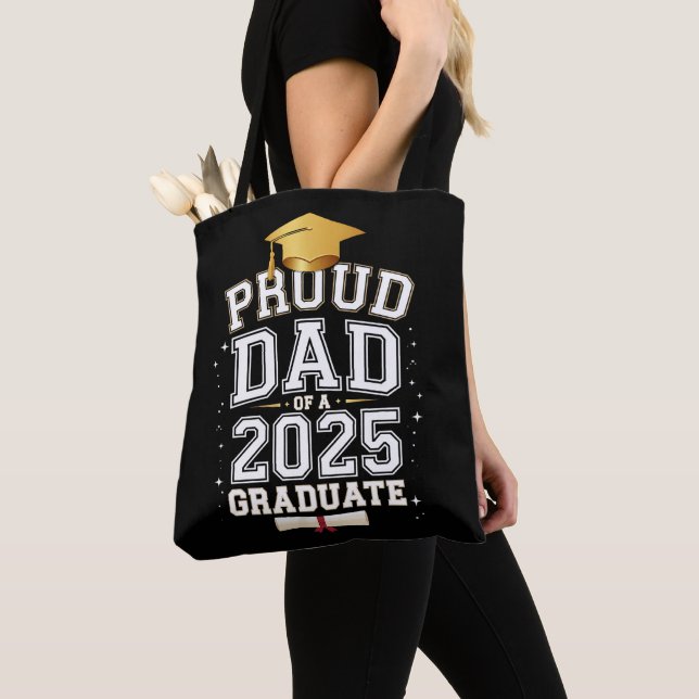 stolt Pappa av familjen Student Studenten 2025 Tygkasse (Närbild)