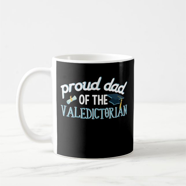 Stolt pappa av gåvan för Valedictoriankaffemugg Kaffemugg (Vänster)