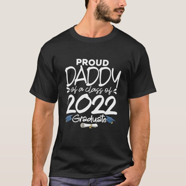 stolt pappa av klass 2022 Student Studenten T Shirt (Framsida)
