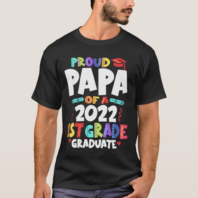 stolt Pappa av Klass Student 2022 T Shirt (Framsida)