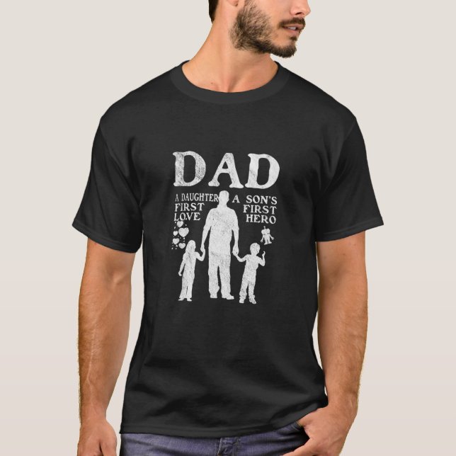 stolt Pappa av Twillingar, bästa Fars dag Kärlek t T Shirt (Framsida)