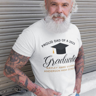 Stolt pappa examenklass 2021 anpassat namn t shirt