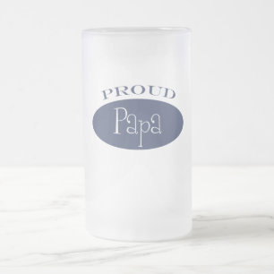 stolt pappa frostat ölglas