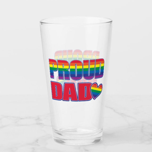 Stolt Pappa Gay Pride Glaskopp (Framsida)