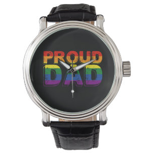Stolt Pappa HBTQ Förälder Gay Pride Pappa Armbandsur