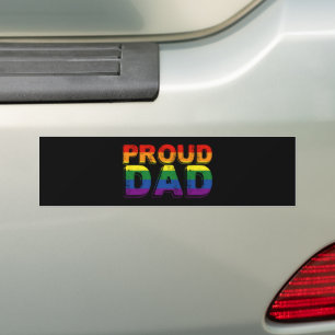 Stolt pappa HBTQ-förälder Gay Pride Pappa Bildekal