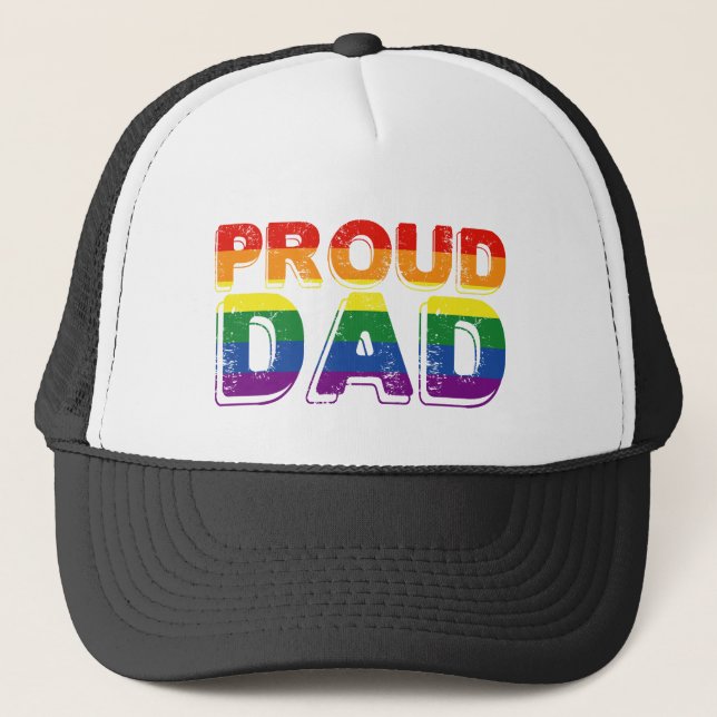 Stolt pappa HBTQ-förälder Gay Pride Pappa Keps (Framsida)
