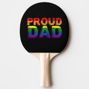Stolt pappa HBTQ-förälder Gay Pride Pappa Pingisracket