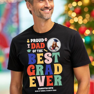 stolt Pappa i det bästa Grad någonsin-fotot T Shirt