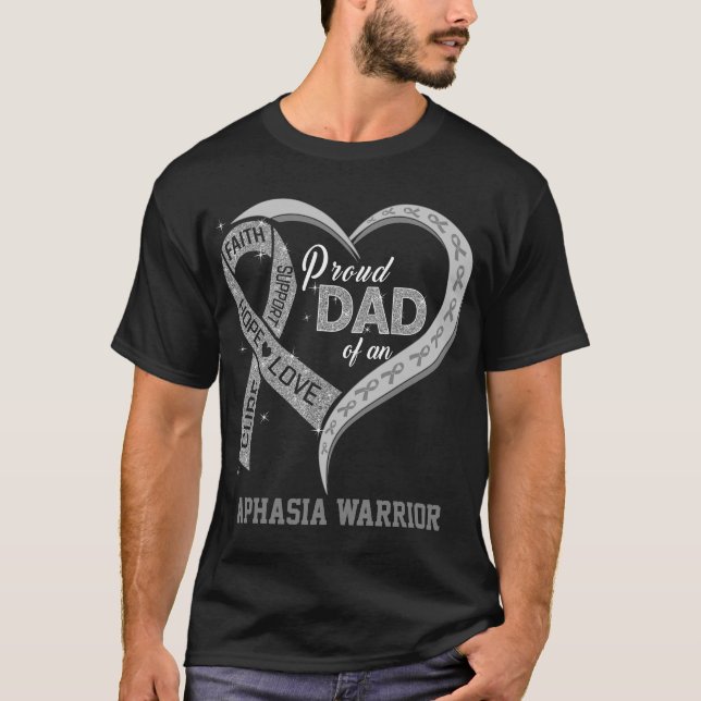 stolt Pappa i en afasisk krigare T Shirt (Framsida)