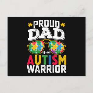 stolt Pappa i en Autismkrigarfamilj Vykort