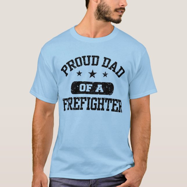 stolt Pappa i en brandman T-shirt (Framsida)