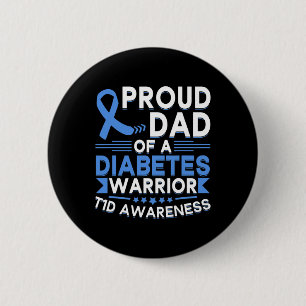 stolt Pappa i en diabetesanfallsskådespelare T1d Knapp