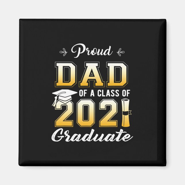 stolt Pappa i en klass i Student 2021 Magnet (Framsidan)