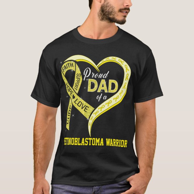 stolt Pappa i en Retinoblastoma Warrior T Shirt (Framsida)
