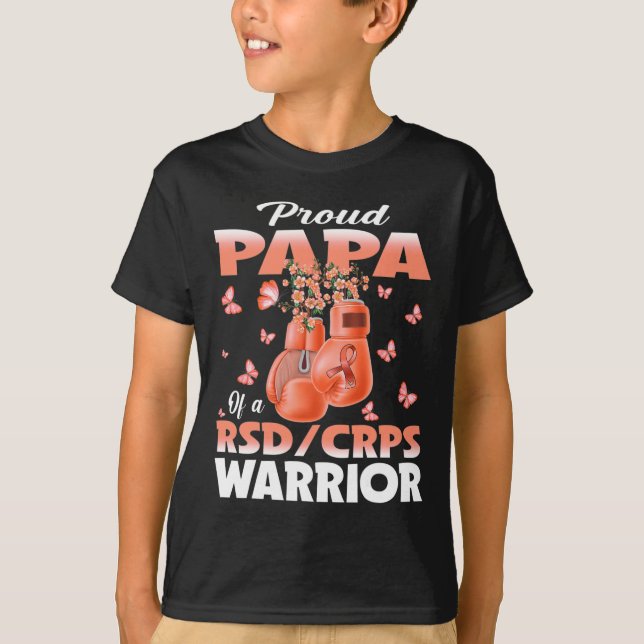 stolt Pappa i en rsd CRS Warrior Awareness Boxing T Shirt (Framsida)