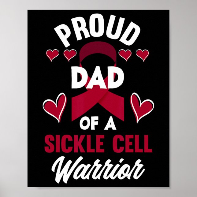 stolt Pappa i en sickle Cell Warrior Sickle Cell A Poster (Framsidan)