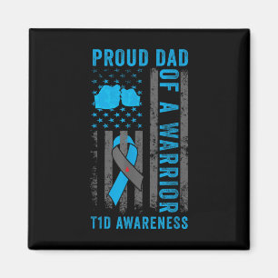 stolt Pappa i en T1d-förbrytare av typ 1-diabetes Magnet