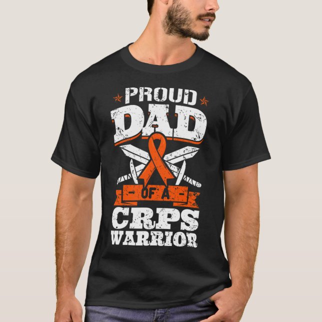 stolt Pappa i ett CRPS-Warrior RSD-medvetandegörin T Shirt (Framsida)