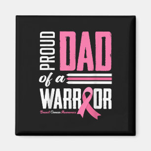 stolt Pappa i ett krigsherrar Bröstcancer Magnet