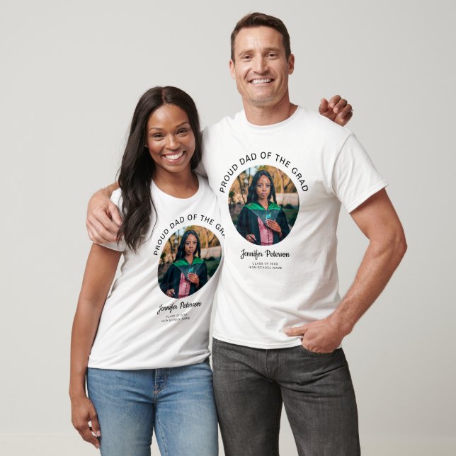 stolt Pappa i Grad Photo Studenten T Shirt (Unisex)