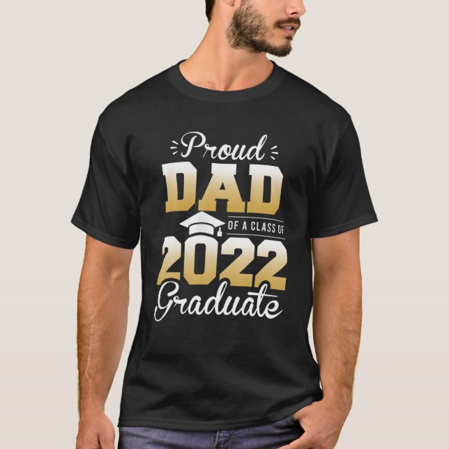 stolt Pappa i klass 2022 Student 2022 T Shirt (Framsida)