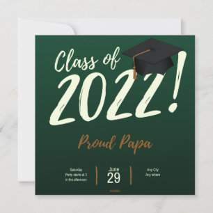 stolt Pappa i klass 2022 Student Studenten Inbjudningar