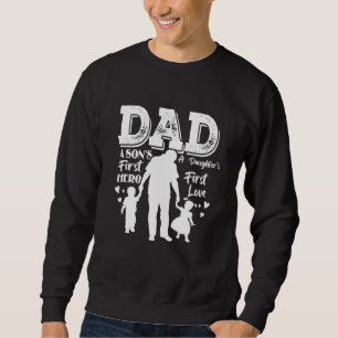 stolt Pappa i Twillingar bästa Fars dag från Son Lång Ärmad Tröja