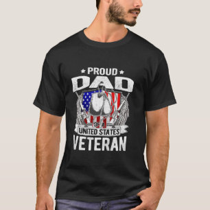 stolt Pappa i US Veteran US Flagga Märkre Militär T Shirt