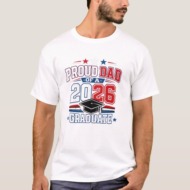 Stolt Pappa Klass 2026 Examen Skjorta T Shirt (Framsida)
