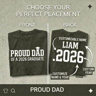 STOLT PAPPÅ • Klass 2026 Personlig Examen T Shirt