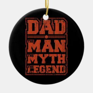 stolt Pappa, mannen, myten, Fars dag Julgransprydnad Keramik