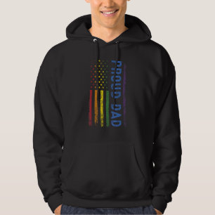 stolt Pappa med USA:s regnbåge Flagga för Pridets  Hoodie