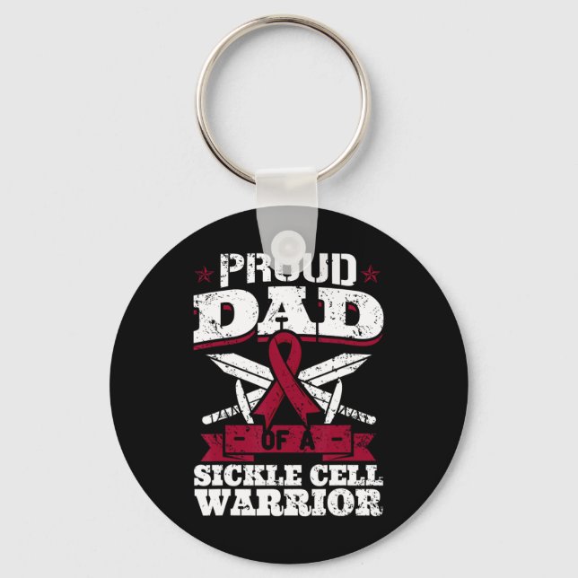 stolt Pappa om en sickle Cell Warrior Scd Awarenes Nyckelring (Framsida)