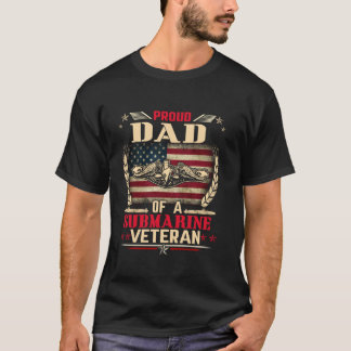 stolt Pappa om en undervattensveteran Funny Memori T Shirt