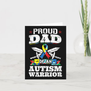 stolt Pappa över en autismkrigares autistiska medv Kort
