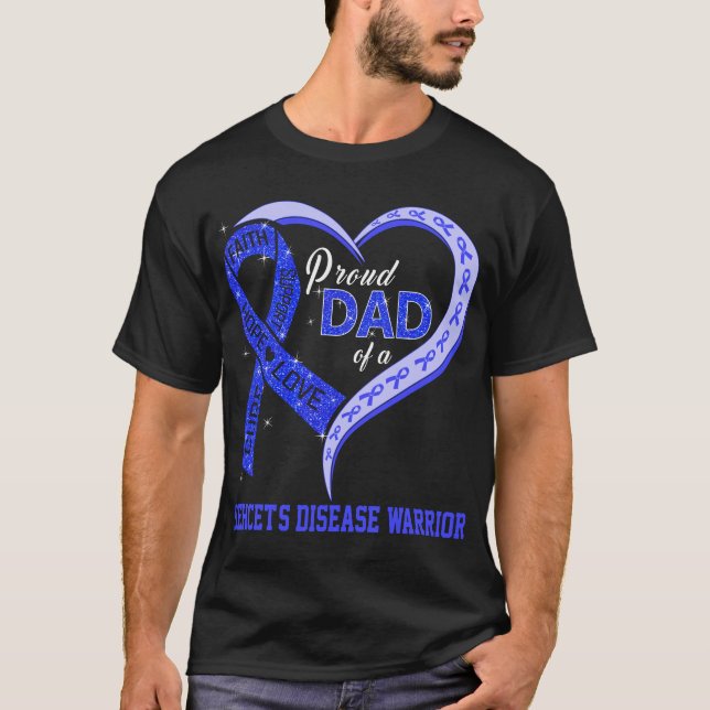 stolt Pappa över en Behcets sjukdomskarriär T Shirt (Framsida)