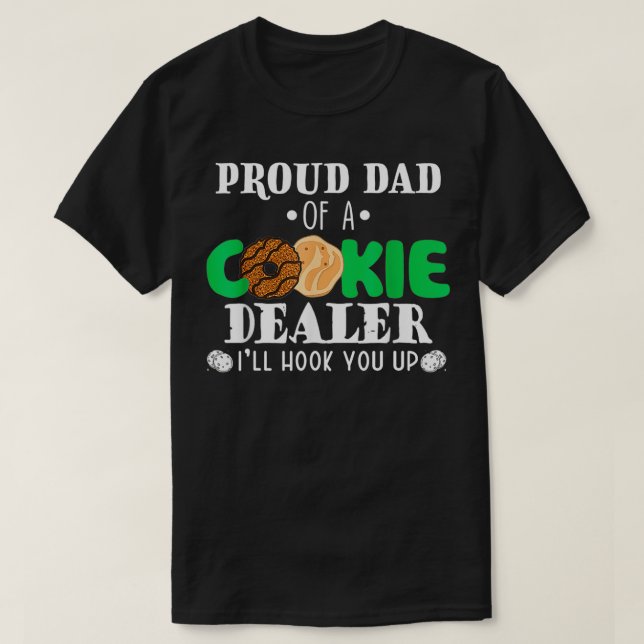 stolt Pappa över en chefsdag i Cookie Dealer Troop T Shirt (Design framsida)