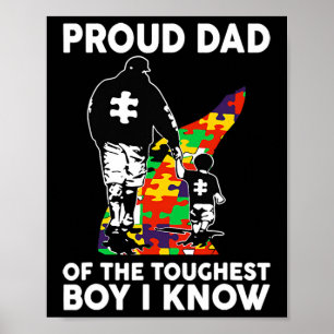 stolt Pappa på den tuffaste pojken jag känner Auti Poster