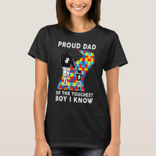 stolt Pappa på den tuffaste pojken jag känner Auti T Shirt