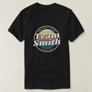 Stolt Pappa Retro Team Efternamn Klass 20XX Examen T Shirt